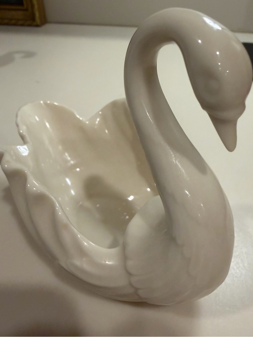 Made in USA 🇺🇸 Lenox Cream Ceramic Swan Decorative Dish